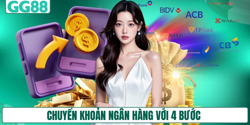 Chuyển khoản ngân hàng với 4 bước